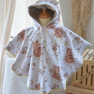 Poncho basique évolutif bébé et enfant léger toute saison MOTIFS AU CHOIX