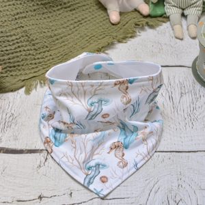 Bavoir bandana effet plissé - MOTIFS AU CHOIX