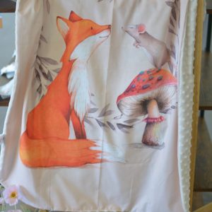Plaid 70X90cm Foxy minky personnalisable