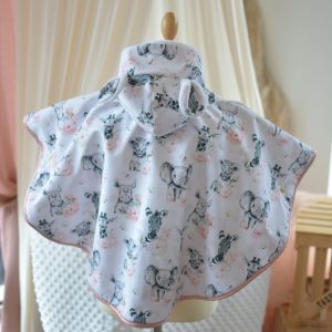 Poncho imperméable évolutif 12-36 mois Safari rose doudou