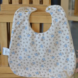 Bavoir personnalisable Petites fleurs bleues