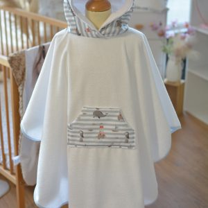 poncho de bain enfant marin