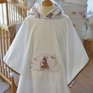 poncho de bain enfant lapin aviateur