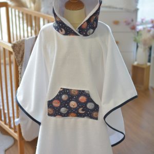 poncho de bain enfant planètes céleste