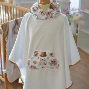 poncho de bain enfant animaux de la forêt