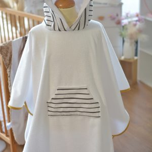 poncho de bain enfant marinière