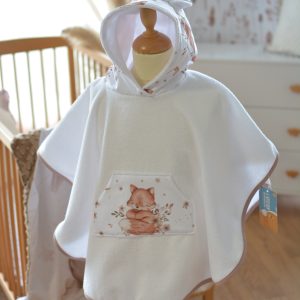 poncho de bain bébé renard