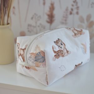 trousse de toilette léopard