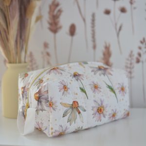 Trousse de toilette matelassée Louise Marguerites