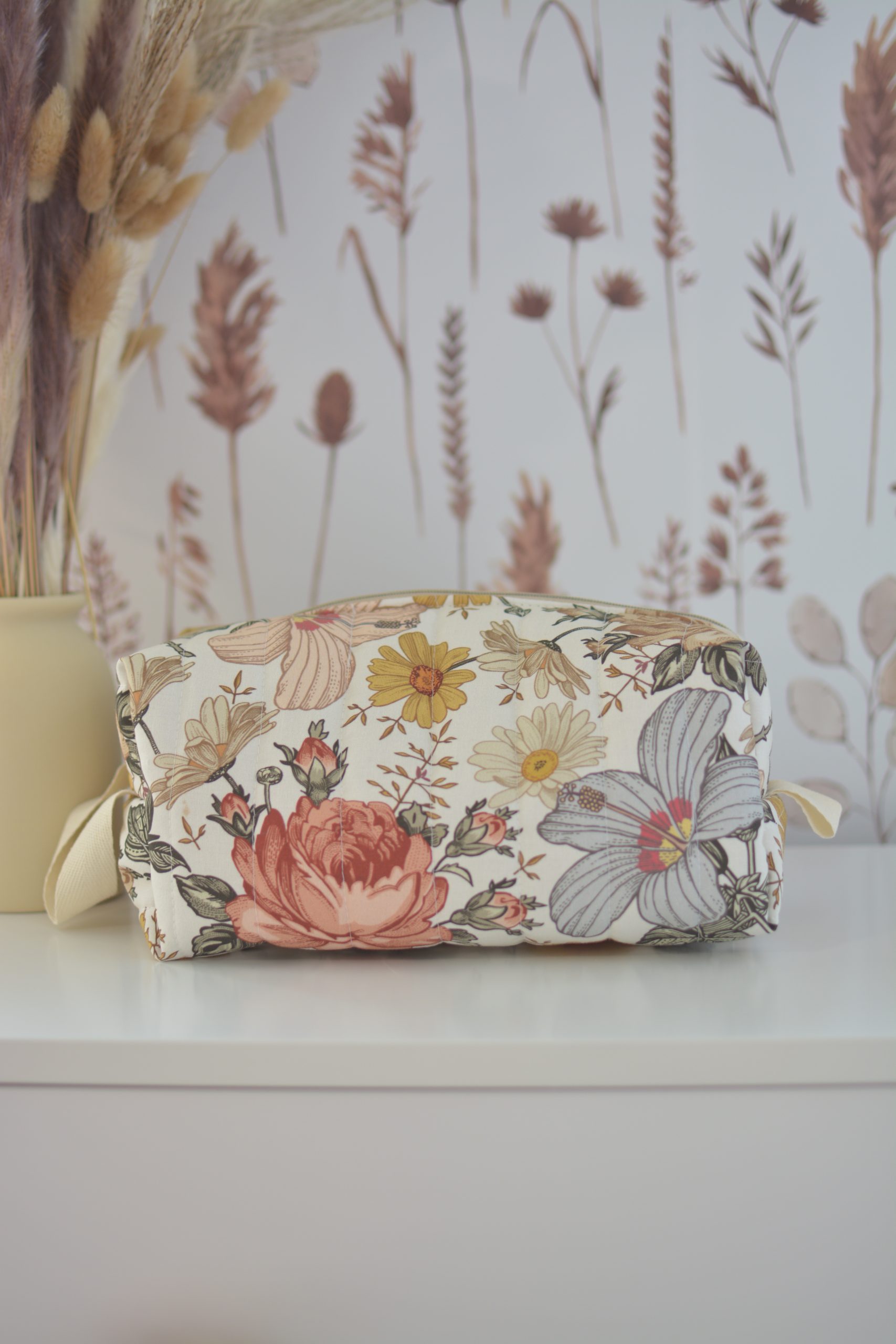 Trousse de toilette matelassée Louise Vintage flowers – Image 2