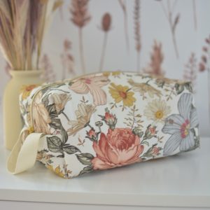 Trousse de toilette matelassée Louise Vintage flowers
