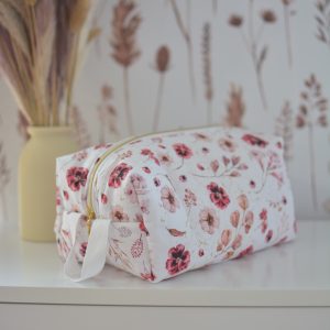 Trousse de toilette matelassée Louise Pensées