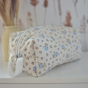 Trousse de toilette matelassée Louise Bleuets