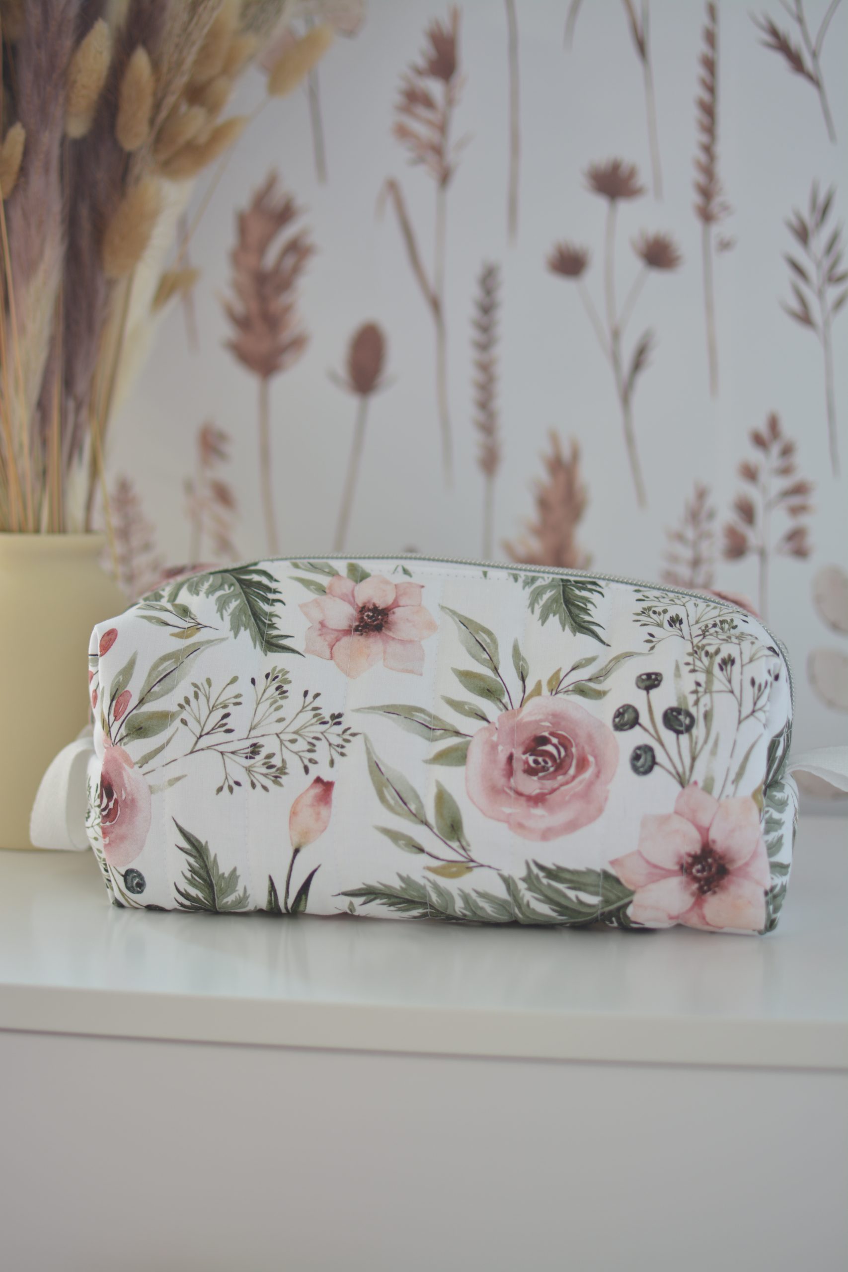 Trousse de toilette matelassée Louise Jardin d'hiver