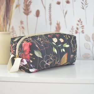 Trousse de toilette matelassée Louise Fleur d'or