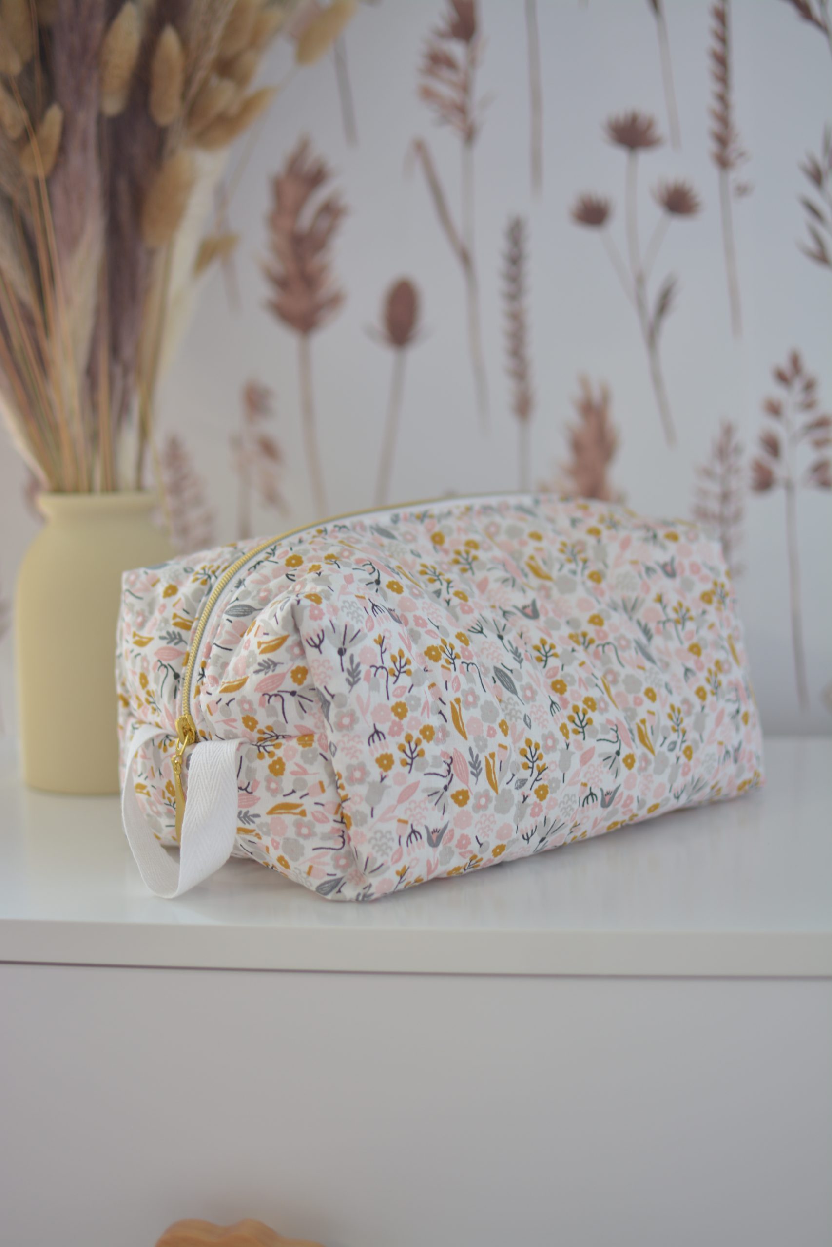 Trousse de toilette matelassée Louise Champêtre