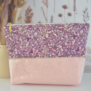 Trousse de toilette Fleurs violettes