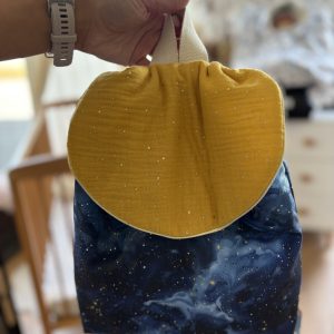 Sac à dos personnalisable molletonné Galaxie moutarde