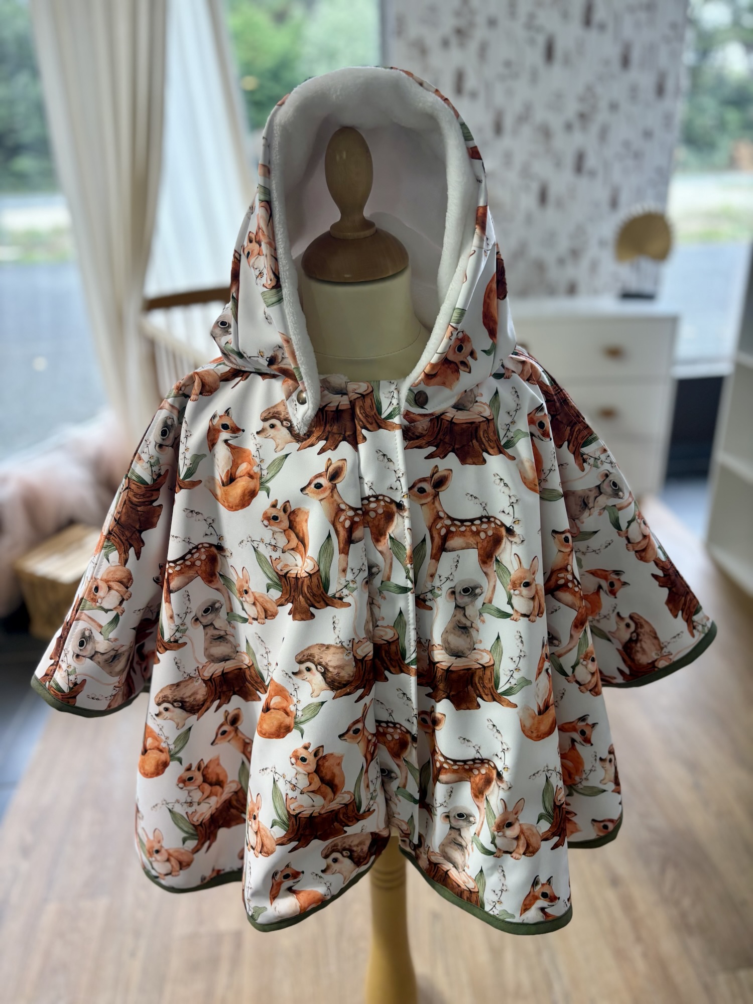 Poncho IMPERMEABLE Ultra évolutif 0-8 ans 4-en-1 Little Forest doudou renard