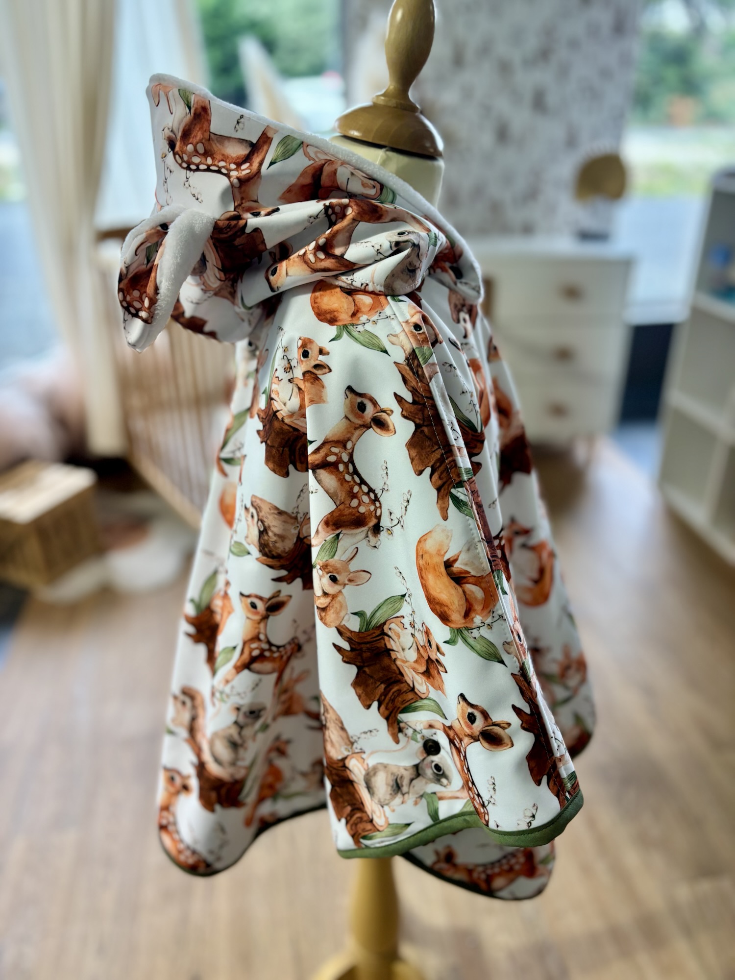 Poncho IMPERMEABLE Ultra évolutif 0-8 ans 4-en-1 Little Forest doudou renard – Image 3