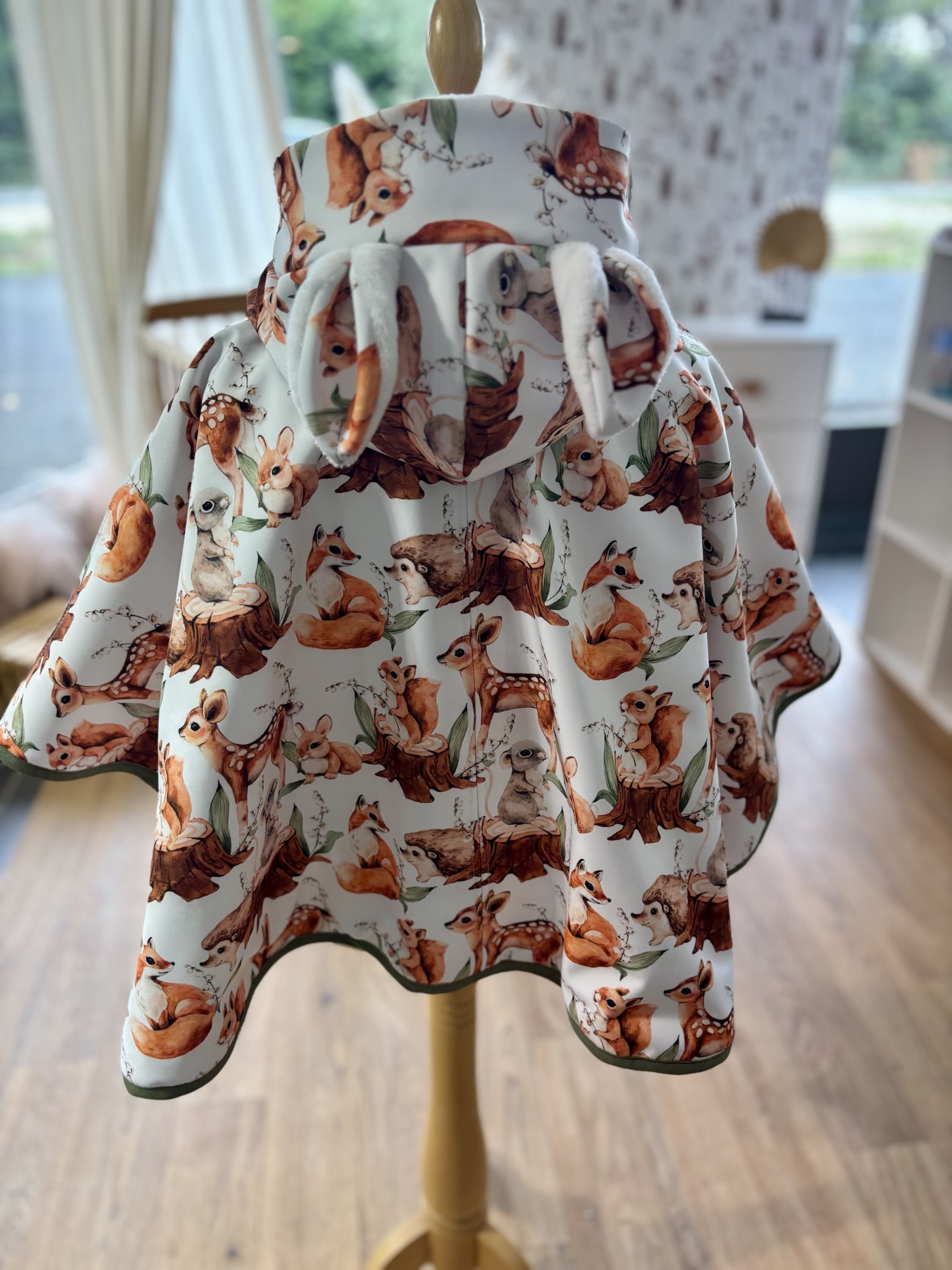 Poncho IMPERMEABLE Ultra évolutif 0-8 ans 4-en-1 Little Forest doudou renard – Image 2