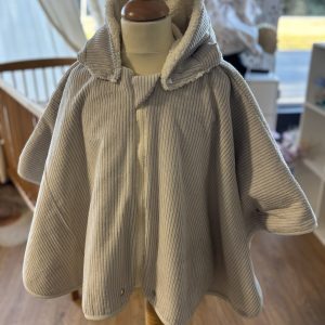 Poncho Ultra évolutif 0-8 ans 4-en-1 Velours côtelé beige sherpa renard