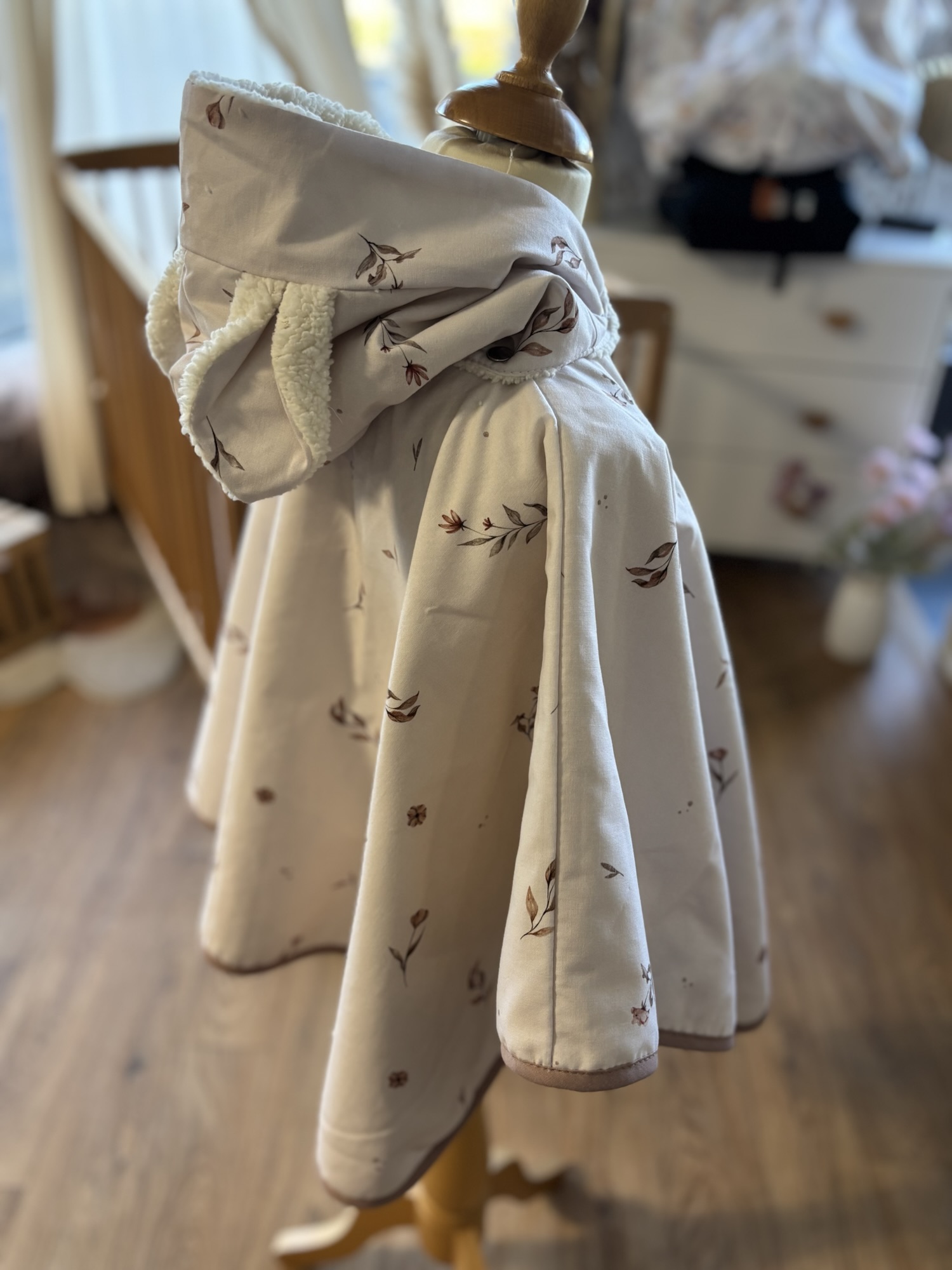 Poncho coton Ultra évolutif 0-8 ans 4-en-1 Princess Flowers doudou renard – Image 6