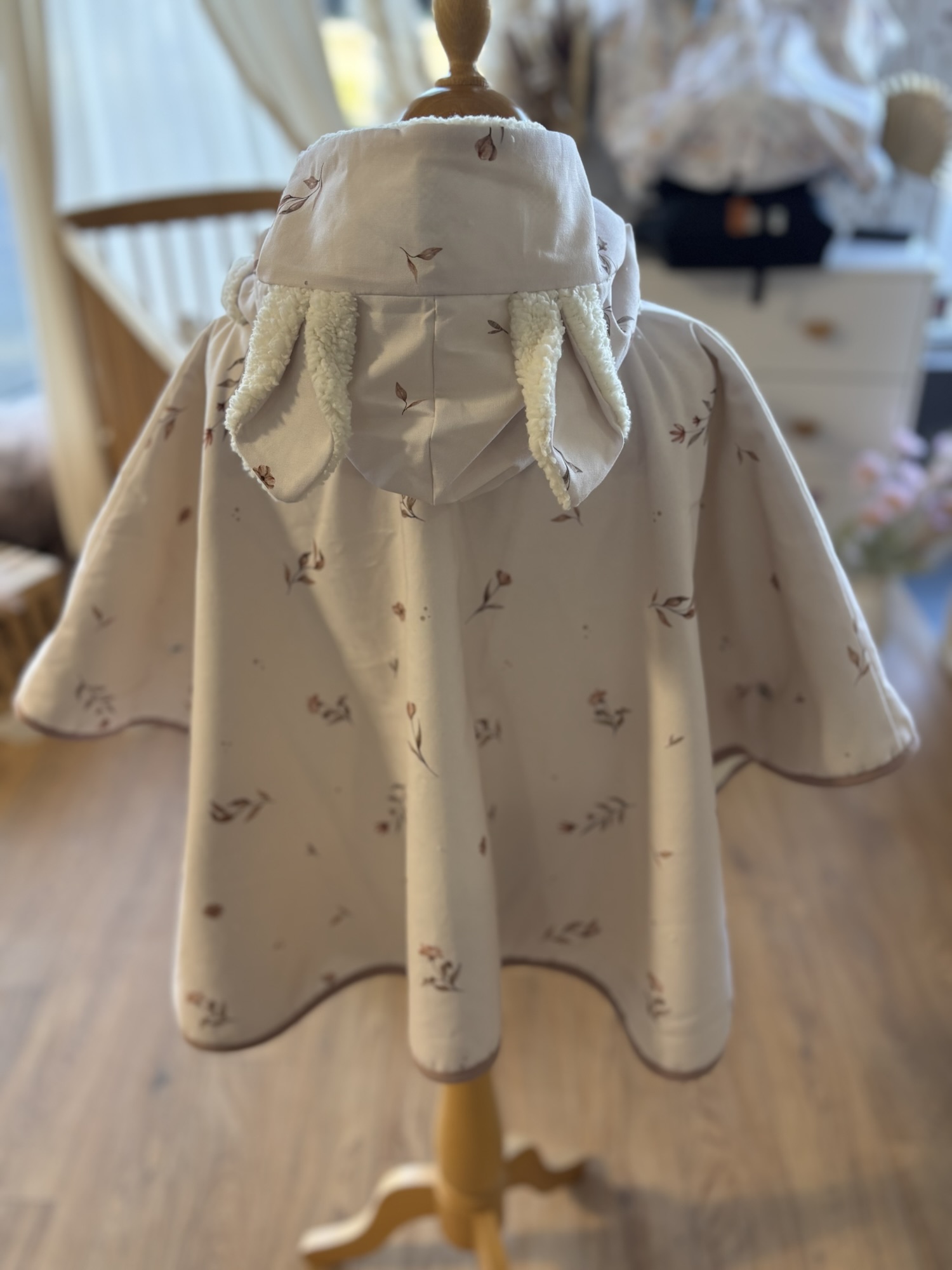 Poncho coton Ultra évolutif 0-8 ans 4-en-1 Princess Flowers doudou renard – Image 5