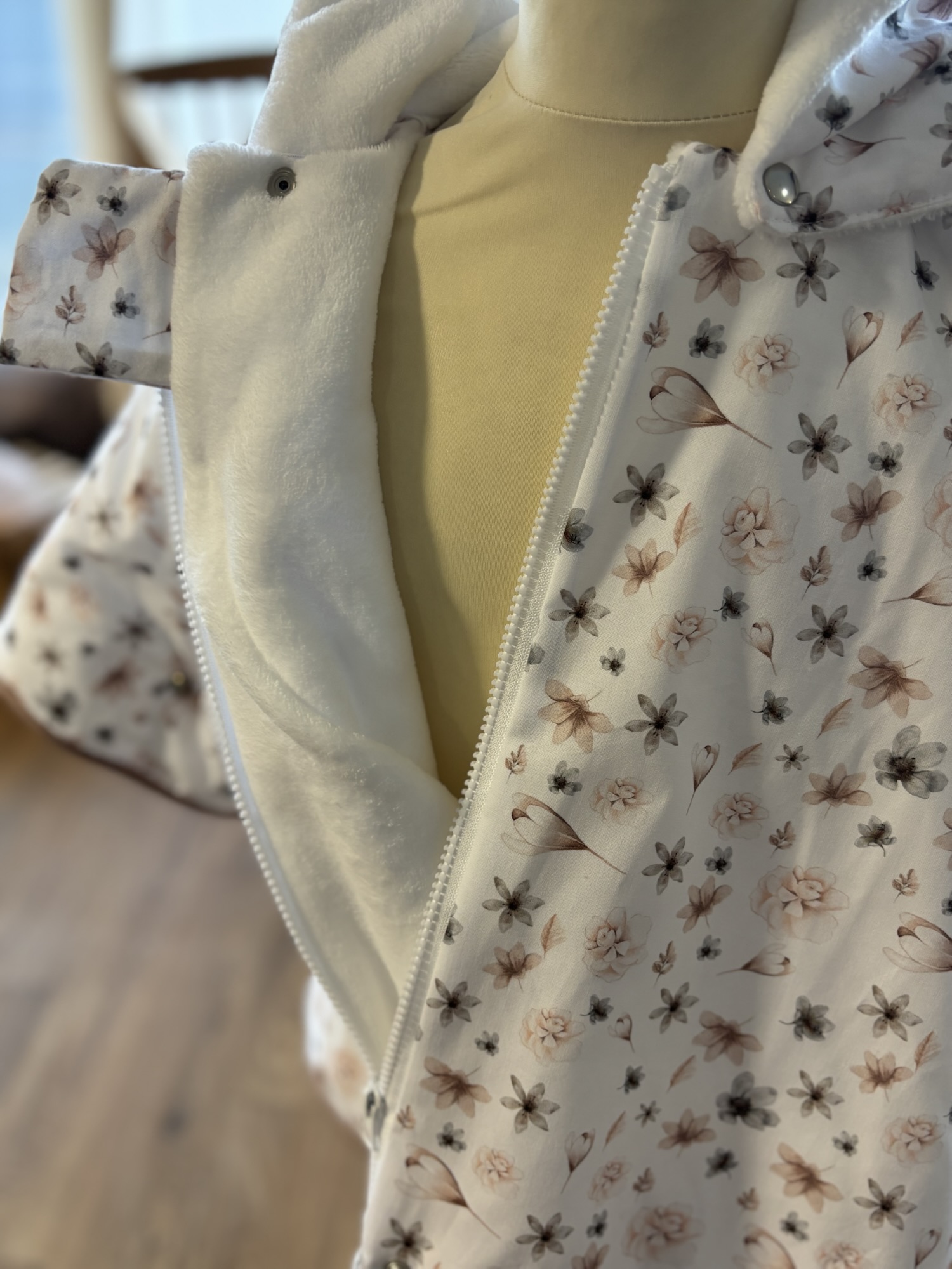 Poncho coton Ultra évolutif 0-8 ans 4-en-1 Princess Flowers doudou renard – Image 4