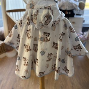 Poncho coton Ultra évolutif 0-8 ans 4-en-1 Léopard doudou oreilles renard