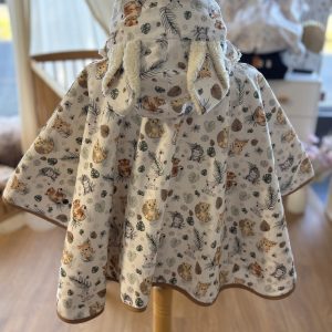 Poncho coton Ultra évolutif 0-8 ans 4-en-1 L'éveil de la jungle 1 sherpa oreilles renard