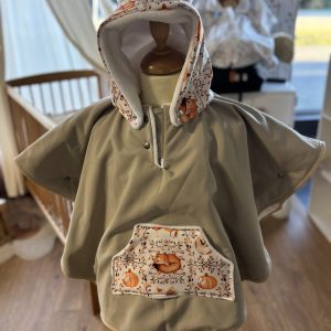 Poncho imperméable évolutif 12-36 mois ou 0-36 mois Beige