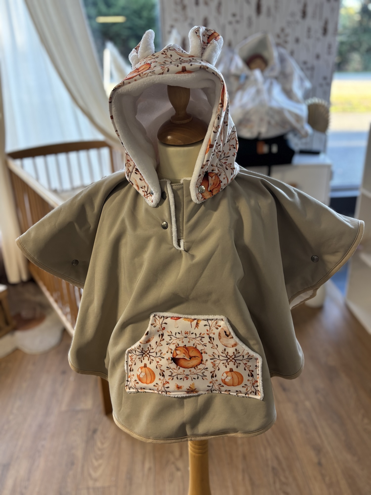 Poncho imperméable évolutif 12-36 mois ou 0-36 mois Beige