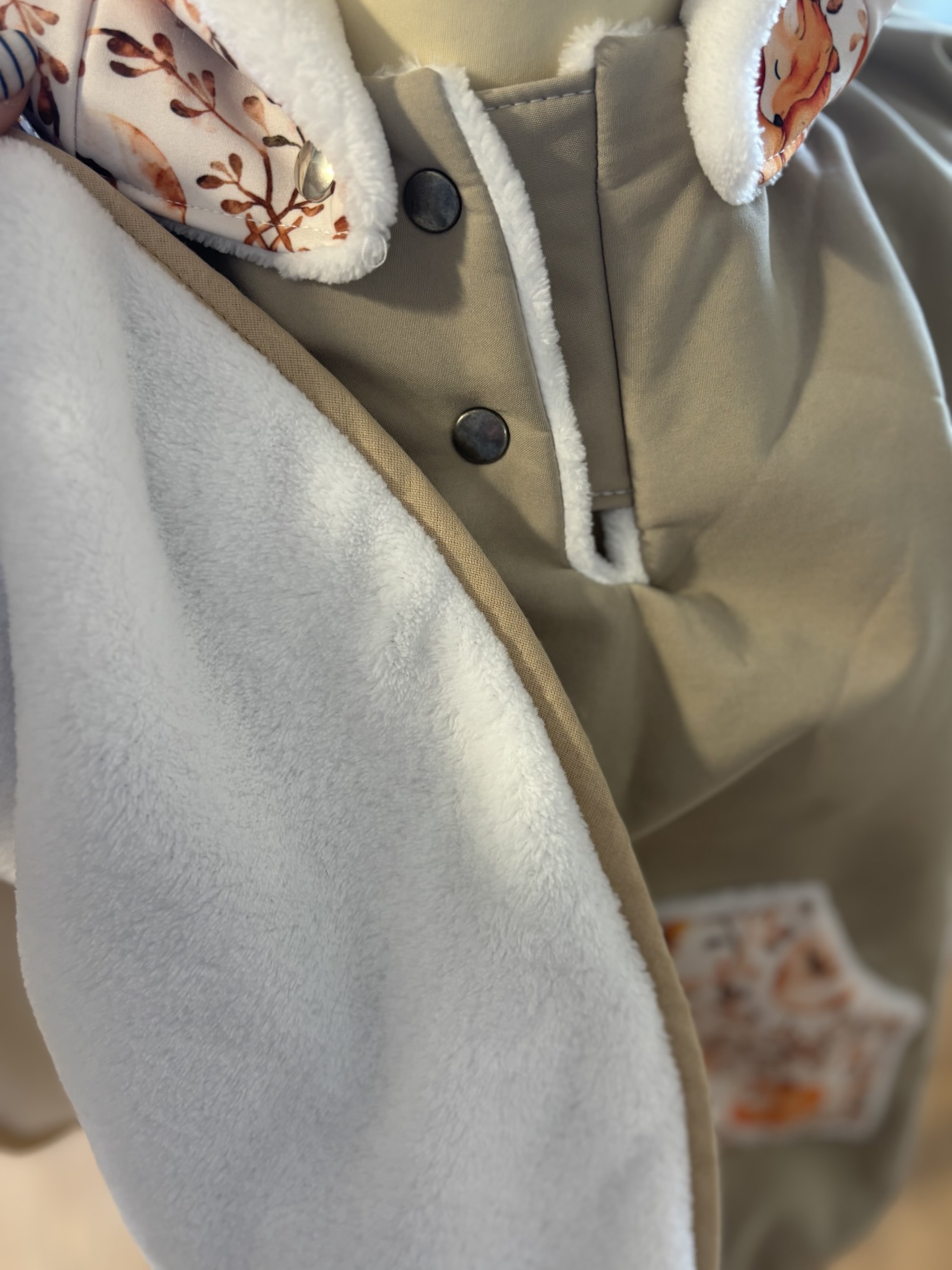 Poncho imperméable évolutif 12-36 mois ou 0-36 mois Beige – Image 4