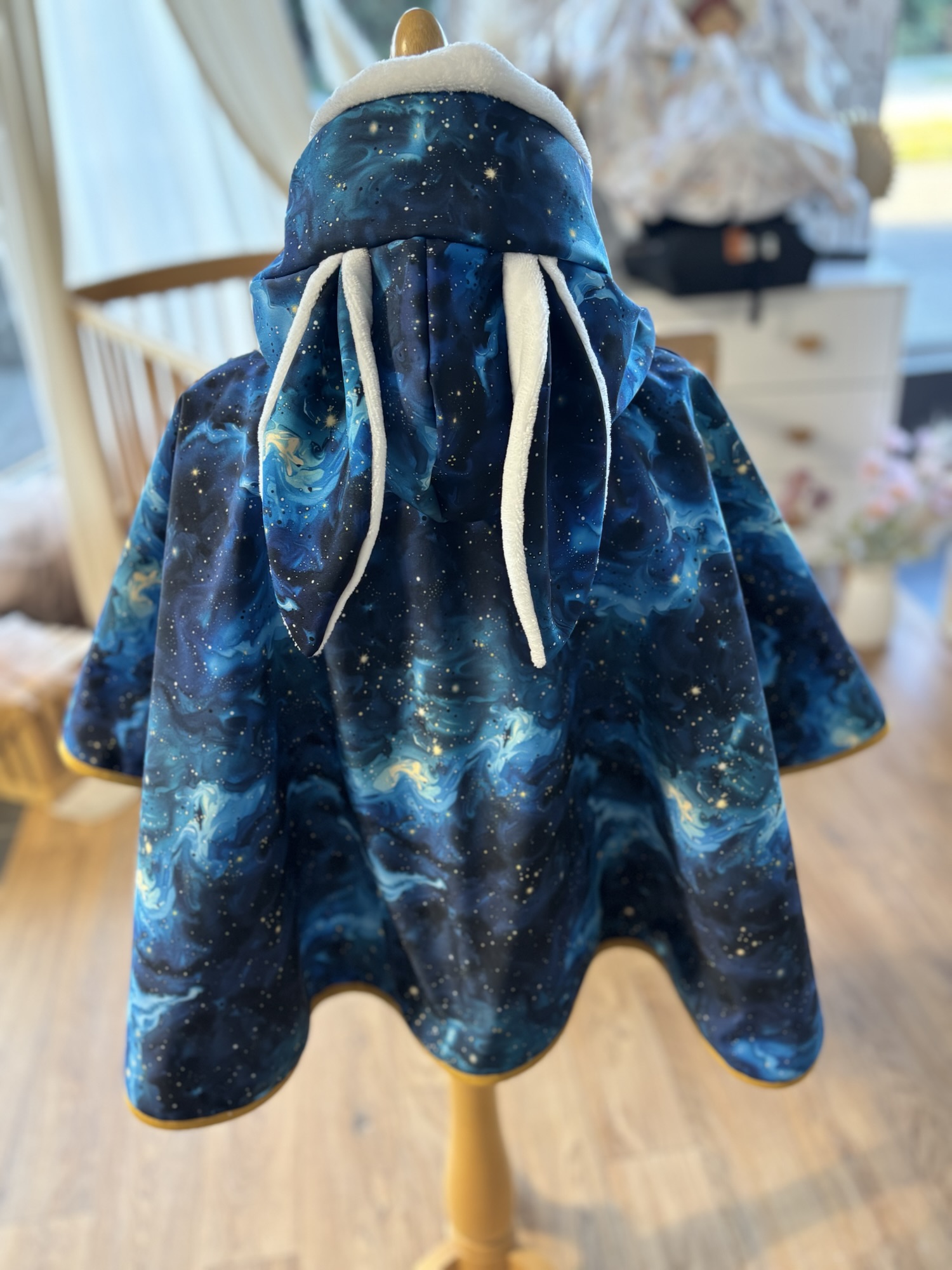 Poncho IMPERMEABLE Ultra évolutif 0-8 ans 4-en-1 Galaxie doudou lapin