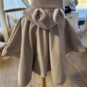 Poncho IMPERMEABLE Ultra évolutif 0-8 ans 4-en-1 Vieux rose doudou oreilles ourson