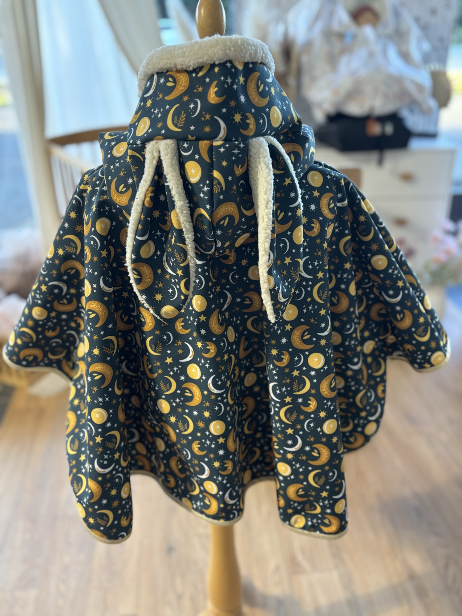 Poncho IMPERMEABLE Ultra évolutif 0-8 ans 4-en-1 Luna sherpa oreilles lapin